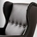 IKEA STRANDMON СТРАНДМОН, крісло з підголівником, ГРАНН / БОМСТАД темно-коричневий 004.946.38 фото thumb №4