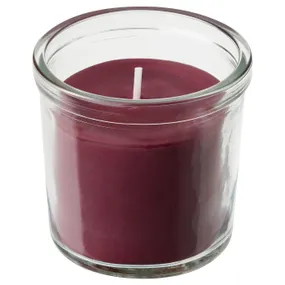IKEA STÖRTSKÖN СТЕРТСКЕН, ароматизована свічка у склянці, ягоди / червоний, 20 Години 805.021.11 фото