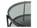 Столик круглий BRW Himari, 75 см, чорний / прозорий BLACK фото thumb №3