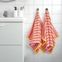 IKEA SLÅNHÖSTMAL СЛОНХЁСТМАЛ, полотенце, оранжевый/розовый в полоску, 50x100 см 605.772.25 фото thumb №3