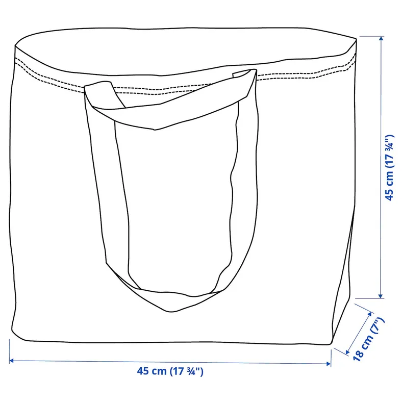 IKEA AURTIENDE, средняя сумка, зеленый, 45x18x45 см/36 л 805.742.78 фото №4