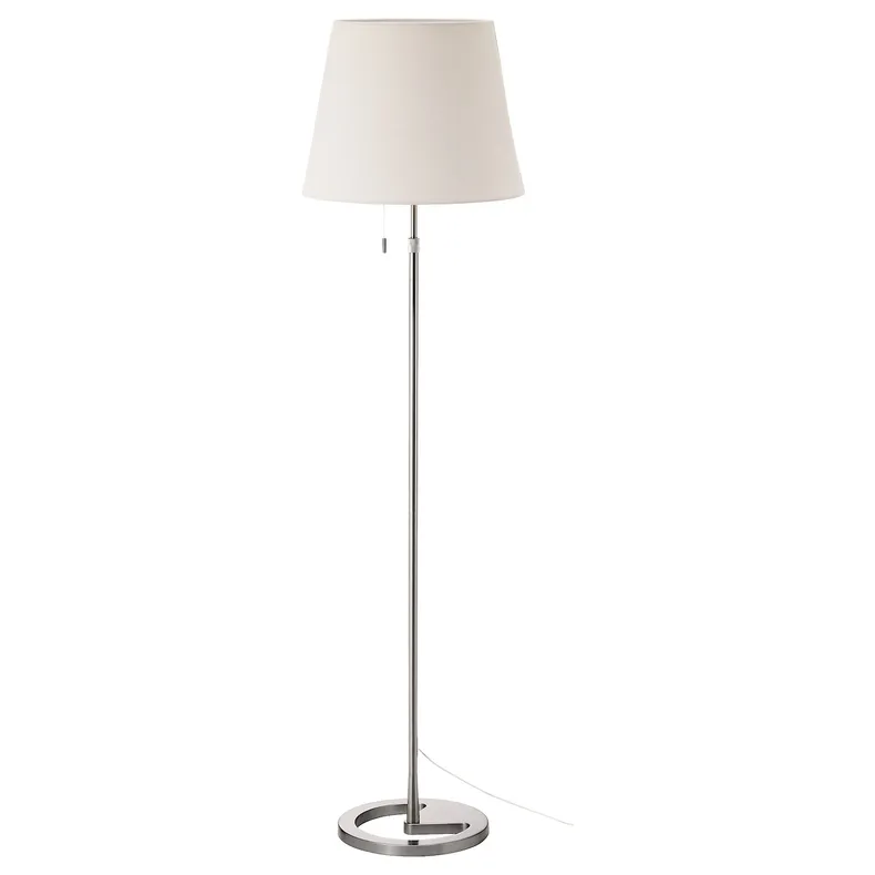 IKEA NYFORS НИФОРС, светильник напольный, никелированный белый 903.031.06 фото №1