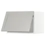 IKEA METOD МЕТОД, навісна шафа з нат мех відкривання, білий / світло-сірий Lerhyttan, 60x40 см 393.944.35 фото