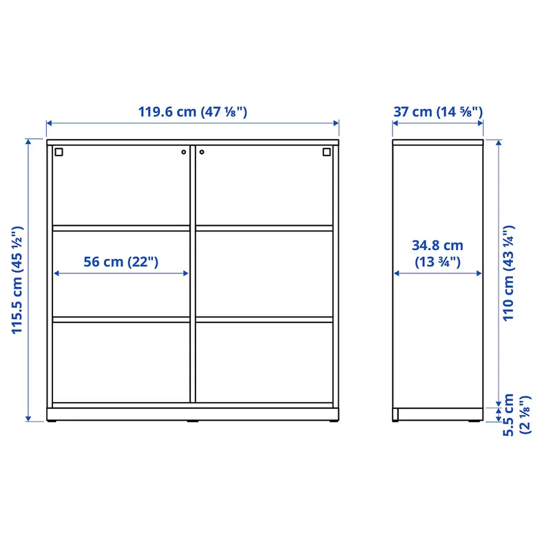 IKEA TONSTAD ТОНСТАД, стеллаж, крем, 120x37x116 см 204.888.77 фото №6