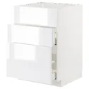 IKEA METOD МЕТОД / MAXIMERA МАКСИМЕРА, шкаф д / варочн панели / вытяжка / ящик, белый / Рингхульт белый, 60x60 см 394.776.28 фото thumb №1