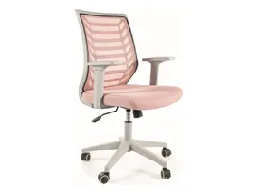 Стілець офісний поворотний SIGNAL Q-320, сірий / рожевий фото
