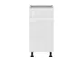 BRW Левосторонний кухонный шкаф Sole 40 см с выдвижными ящиками soft-close белый глянец, альпийский белый/глянцевый белый FH_D1S_40/82_L/STB-BAL/BIP фото