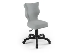 BRW Детский настольный стул серого цвета размер 4 OBR_PETIT_CZARNY_ROZM.4_VELVET_03 фото