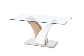Кухонный стол HALMAR VILMER 160x90 см дуб сонома/белый фото