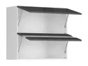 BRW Верхний кухонный шкаф Sole L6 80 см с откидным дисплеем антрацит экрю, альпийский белый/антрацитовый экрю FK_G2O_80/72_OV/O-BAL/ANEC фото thumb №3