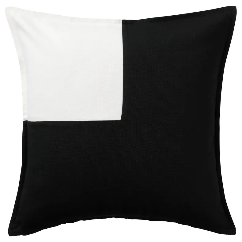 IKEA TOSSDAN ТОССДАН, чохол на подушку, білий / чорний, 50x50 см 705.638.26 фото №2