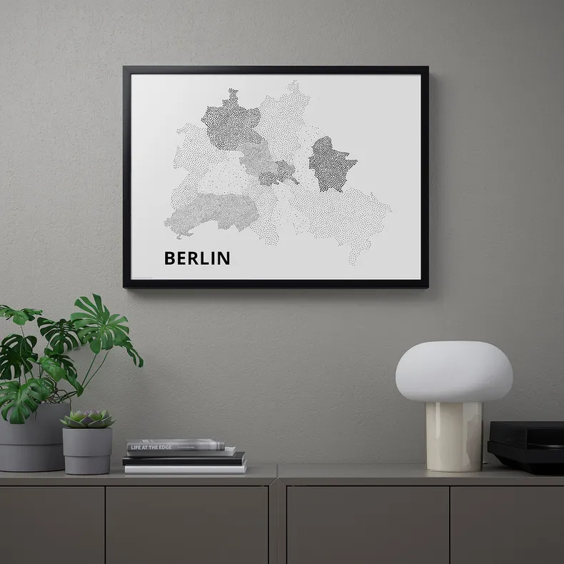 IKEA BILD БІЛЬД, постер, крихітні крапки, Берлін, 70x50 см 205.118.06 фото №2