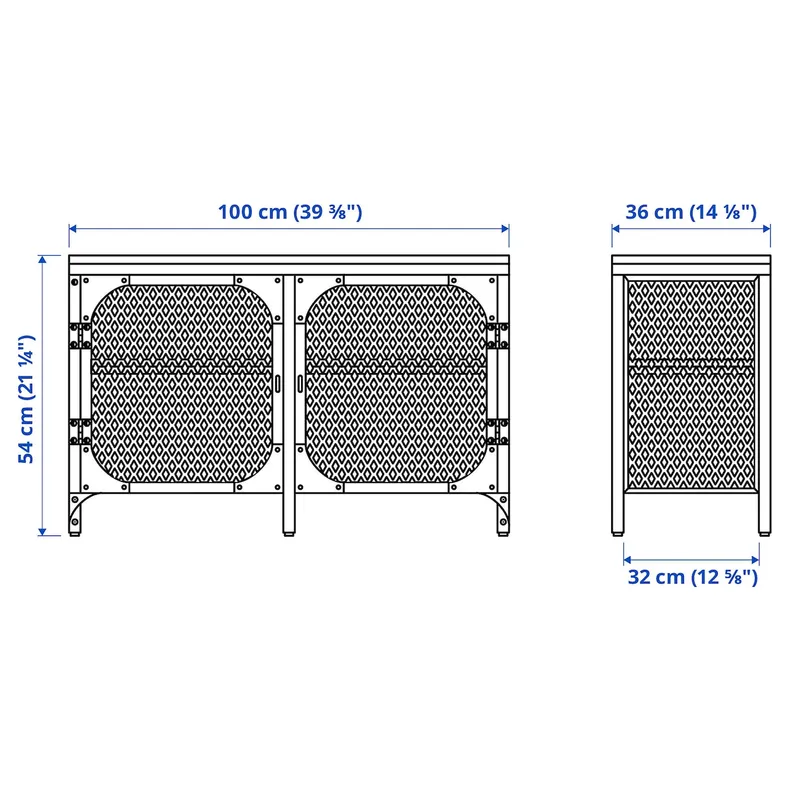 IKEA FJÄLLBO ФЙЕЛЛЬБУ, тумба під телевізор, чорний, 100x36x54 см 905.013.09 фото №8