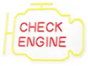 BRW Неоновий настінний світильник Check Engine LED червоний/жовтий 093819 фото thumb №1