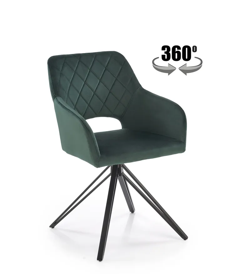 Кухонний стілець HALMAR K535 темно-зелений фото №1