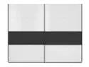 BRW Раздвижной шкаф Форн 270 см белый/черный матовый глянец, белый глянцевый/черный матовый SZF/270-BIP/CAM фото thumb №2
