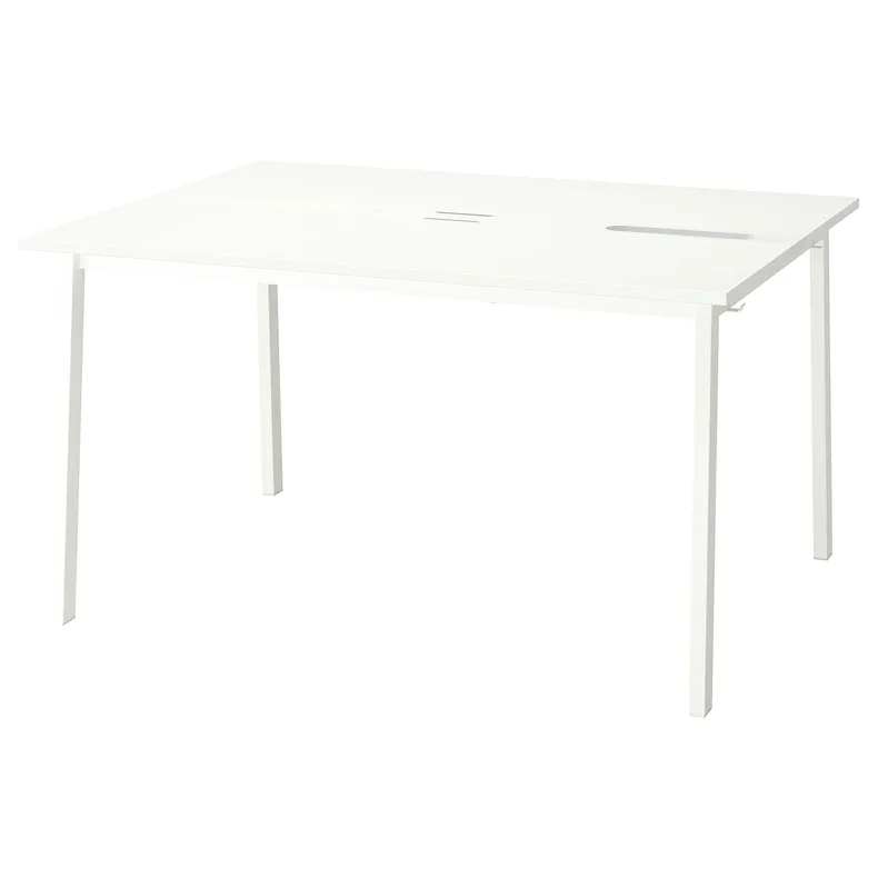 IKEA MITTZON МІТТЗОН, стіл для конференцій, білий, 140x108x75 см 195.333.81 фото №1