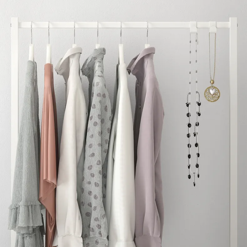 IKEA NORDLI НОРДЛІ, додаткова штанга для одягу, білий, 80x115 см 504.150.40 фото №2