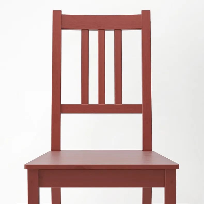 IKEA PINNTORP ПИННТОРП / PINNTORP ПИННТОРП, стол и 4 стула, светло-коричневое пятно красное пятно / красное пятно, 125 см 595.644.55 фото №4
