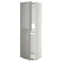 IKEA METOD МЕТОД, висока шафа для холодильнка / морозил, білий / сірий Бодбін, 60x60x200 см 999.256.53 фото thumb №1