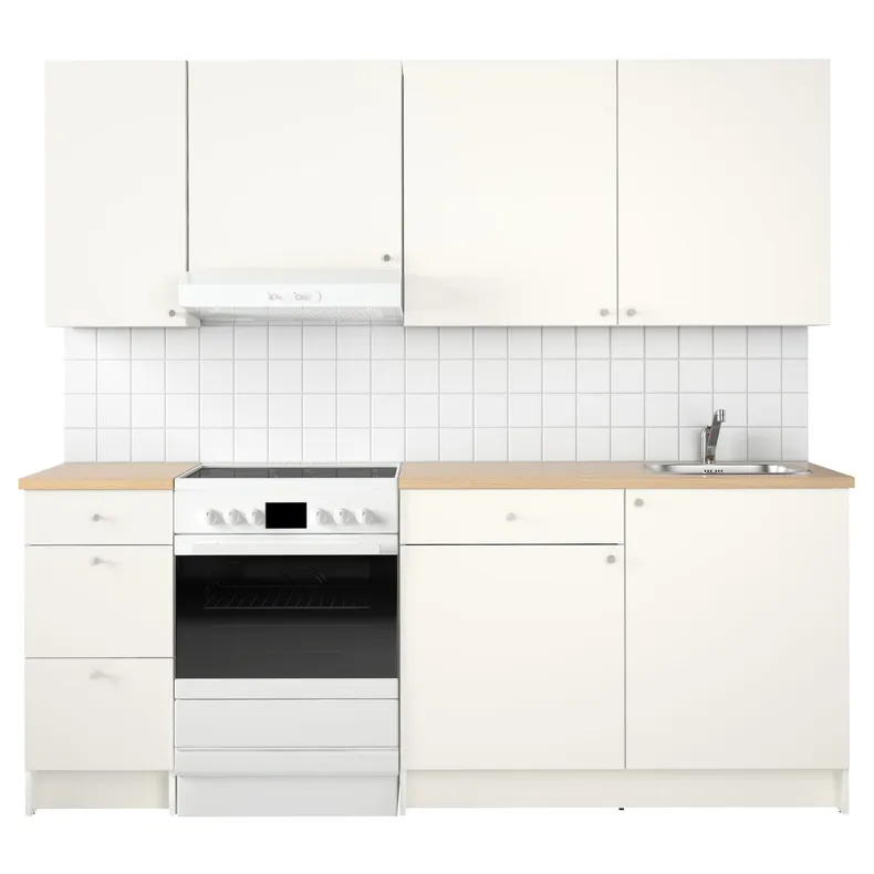 IKEA KNOXHULT КНОКСХУЛЬТ, кухня, білий, 220x61x220 см 891.804.65 фото №2