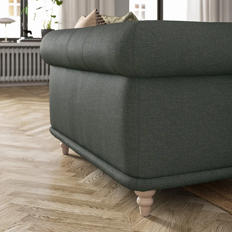IKEA VISKAFORS ВІСКАФОРС, 1,5-місне крісло, ЛЕЙДЕ / сірий / зелений береза 894.432.83 фото №7