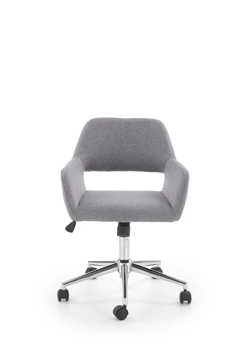Крісло комп'ютерне офісне обертове HALMAR MOREL, сірий, тканина фото №5