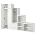 IKEA PLATSA ПЛАТСА, гардероб 5 дверцят+3 шухляди, білий/ФОННЕС білий, 280x42x221 см 594.221.97 фото thumb №1
