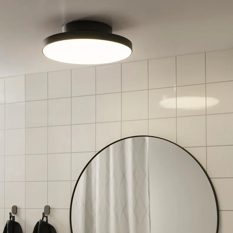IKEA KABOMBA КАБУМБА, светодиодный потолочный светильник, Матовый / черный, 36 см 604.852.78 фото №2