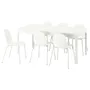 IKEA EKEDALEN ЭКЕДАЛЕН / LIDÅS ЛИДОС, стол и 6 стульев, белый / белый, 180 / 240 см 895.704.31 фото