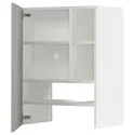 IKEA METOD МЕТОД, навесной шкаф д / вытяжки / полка / дверь, белый / светло-серый, 60x80 см 495.387.92 фото thumb №1