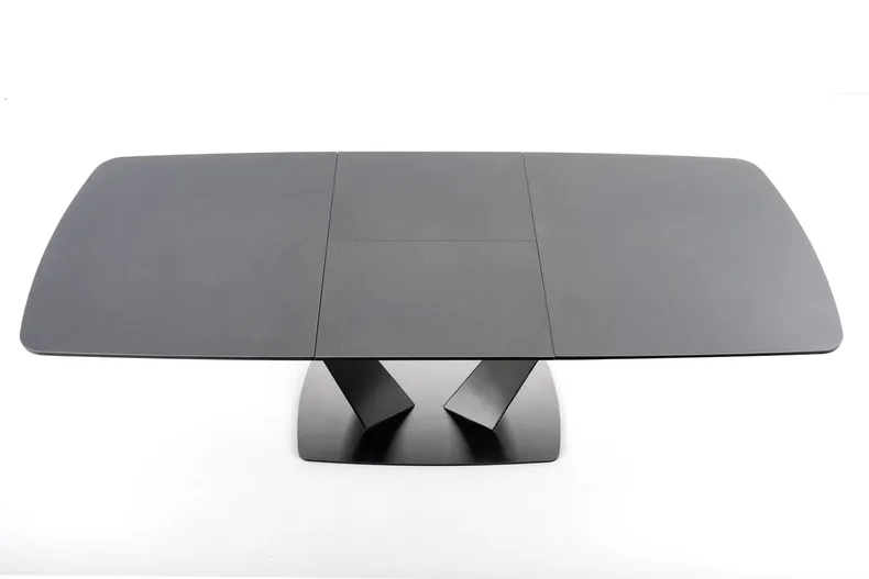 Кухонний стіл розкладний HALMAR FANGOR 160-220x90 см, стільниця - темно-сіра, основа - чорна фото №12