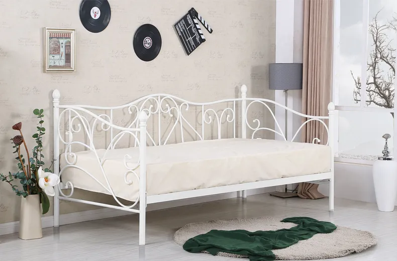 Ліжко односпальне HALMAR SUMATRA 90x200 см біле фото №1