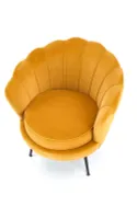 М'яке крісло HALMAR AMORINITO 2 гірчичний/золотий фото thumb №10