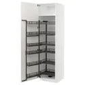 IKEA METOD МЕТОД, высокий шкаф с выдвижным модулем, белый / Вальстена белый, 60x60x220 см 195.073.96 фото thumb №1