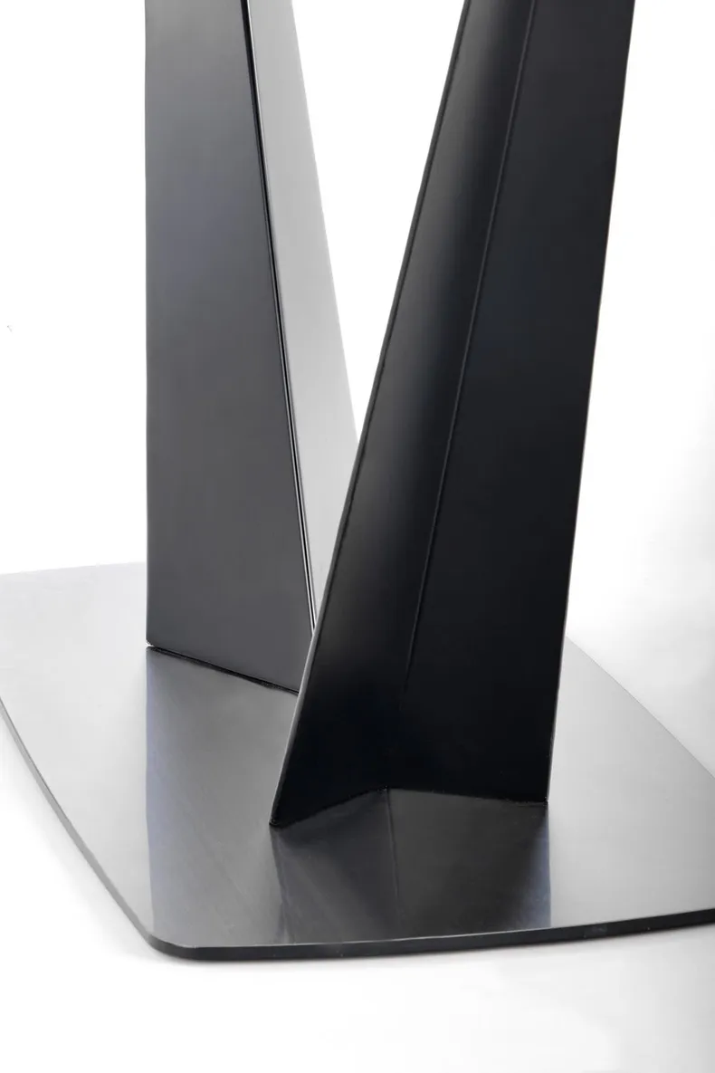 Кухонний стіл розкладний HALMAR FANGOR 160-220x90 см, стільниця - темно-сіра, основа - чорна фото №8