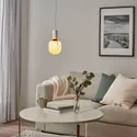 IKEA MOLNART МОЛЬНАРТ, LED лампа E27 240 лм, біле / прозоре скло у формі трубки, 120 мм 205.404.27 фото thumb №3