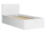 BRW Кровать Tetrix 90x200 с каркасом и ящиком для хранения белый глянцевый, белый глянец LOZ/90/B-BIP фото