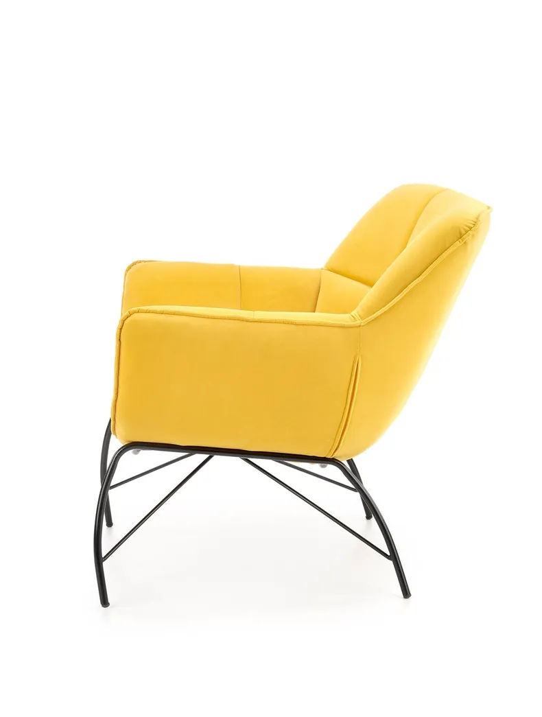 Крісло м'яке HALMAR BELTON жовтий (1шт=1шт) фото №3