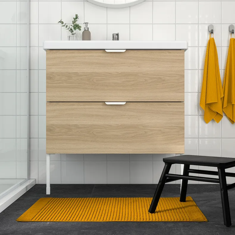 IKEA ALSTERN АЛЬСТЕРН, коврик для ванной, золотисто-жёлтый, 50x80 см 705.731.37 фото №4