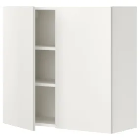 IKEA ENHET ЭНХЕТ, навесной шкаф с 2 полками/дверцами, белый, 80x32x75 см 593.208.96 фото