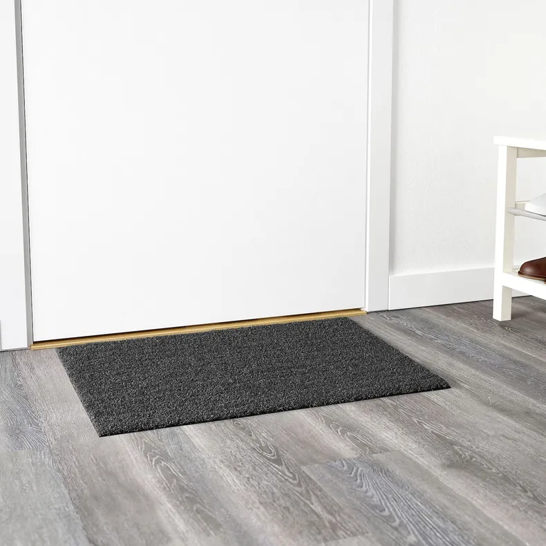 IKEA OPLEV ОПЛЕВ, килимок під двері, для приміщення/вулиці сірий, 50x80 см 303.089.94 фото №3