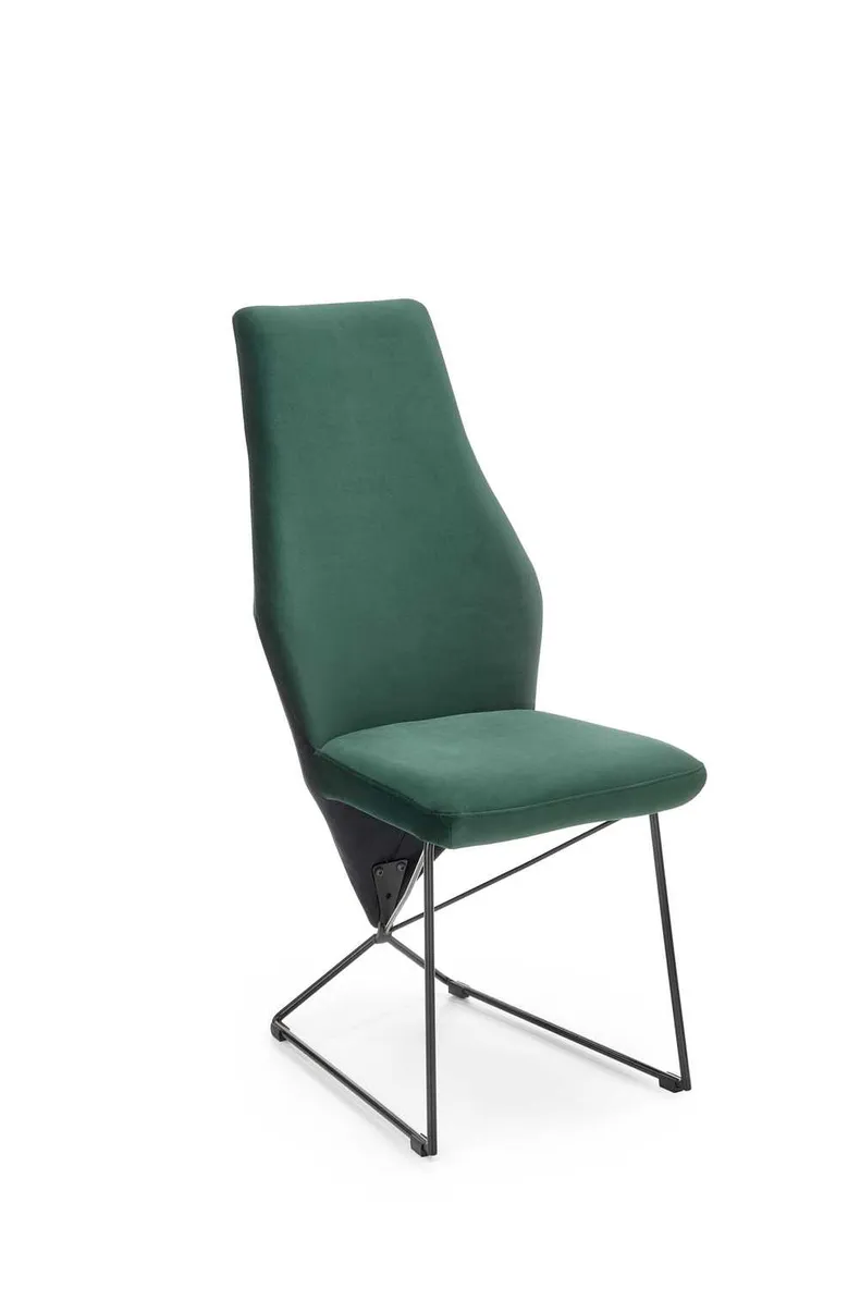 Кухонний стілець HALMAR K485 темно-зелений, чорний фото №1