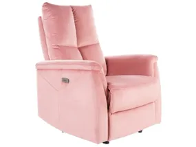 Кресло раскладное реклайнер SIGNAL Neptun Velvet, античный розовый фото