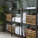 IKEA VITTSJÖ ВИТШЁ, комбинация д / хранения, черно-коричневый / стекло, 202x36x175 см 292.945.54 фото thumb №2