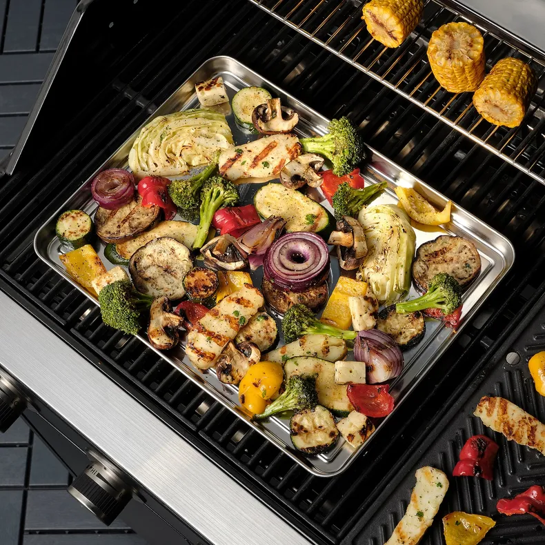 IKEA GRILLTIDER ГРІЛЛТІДЕР, сервірувальний піднос, нержавіюча сталь, 40x30 см 305.647.43 фото №5