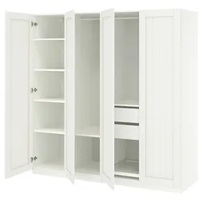 IKEA PAX ПАКС / GULLABERG ГУЛЛАБЕРГ, гардероб, комбинация, белый/белый, 200x60x201 см 395.637.58 фото