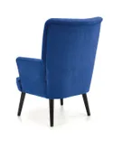 Мягкое кресло бархатное HALMAR DELGADO BLUVEL 86, темно синий фото thumb №9