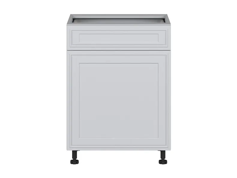 BRW Нижний кухонный шкаф Verdi 60 см левый с ящиком с плавным закрытием светло-серый матовый, греноловый серый/светло-серый матовый FL_D1S_60/82_L/STB-SZG/JSZM фото №1