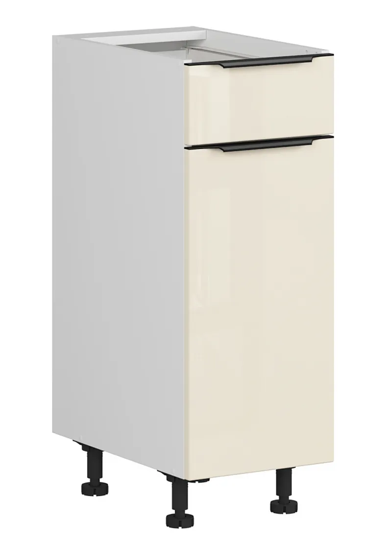 BRW Кухонный шкаф Sole L6 30 см правосторонний с выдвижным ящиком магнолия жемчуг, альпийский белый/жемчуг магнолии FM_D1S_30/82_P/SMB-BAL/MAPE фото №2